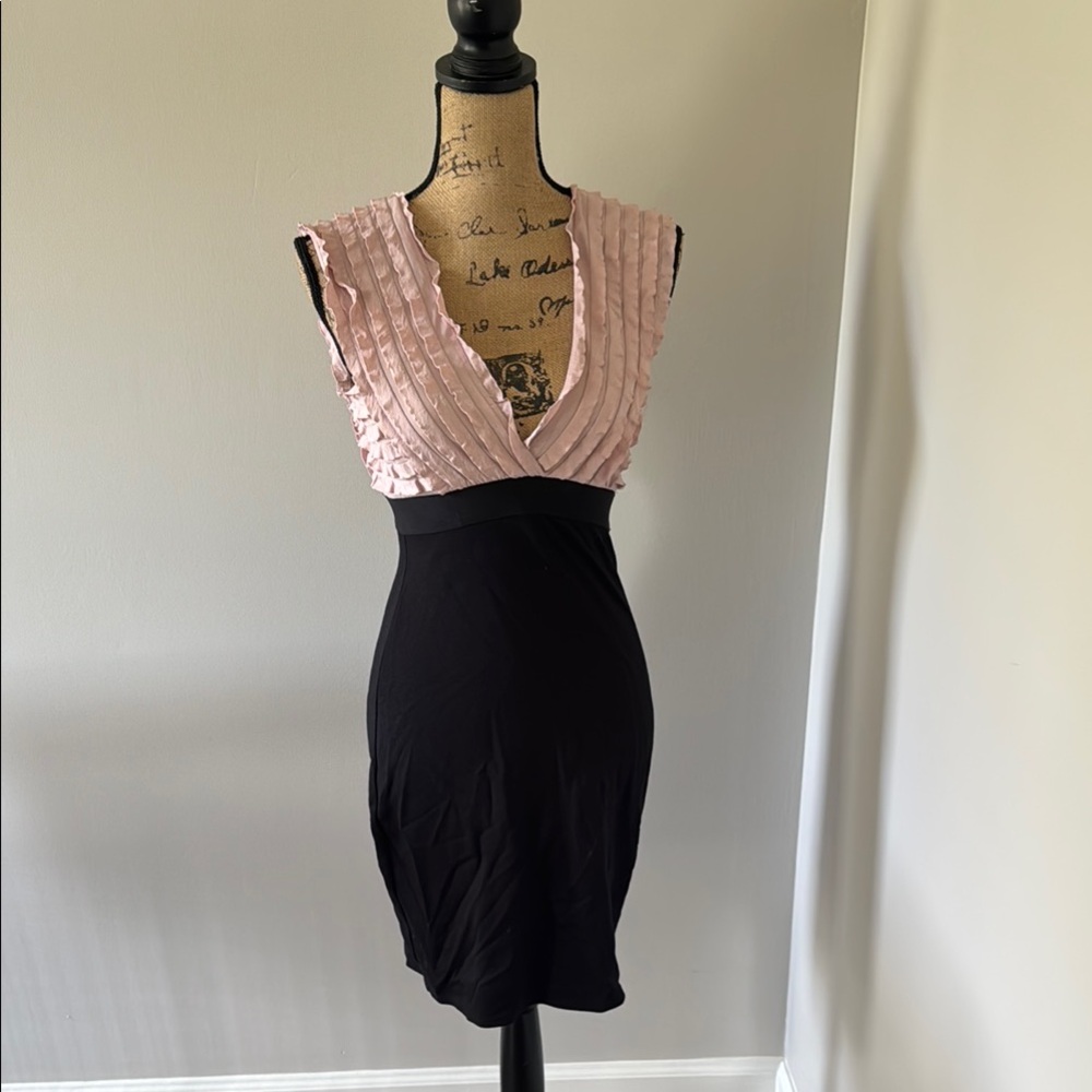 Max Studio size small Pink and Black Sleeveless Dress
